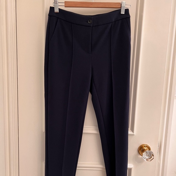 WHBM Navy stretchy cropped dress pants - Picture 1 of 8